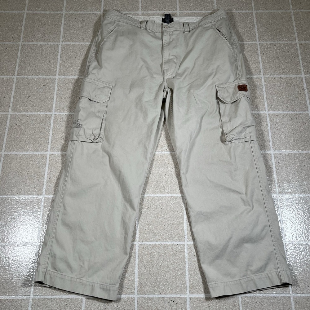 Vintage Ralph Lauren Polo Jeans Co RL67 Military Pant 38x30 Khaki Cargo Baggy - Picture 1 of 12